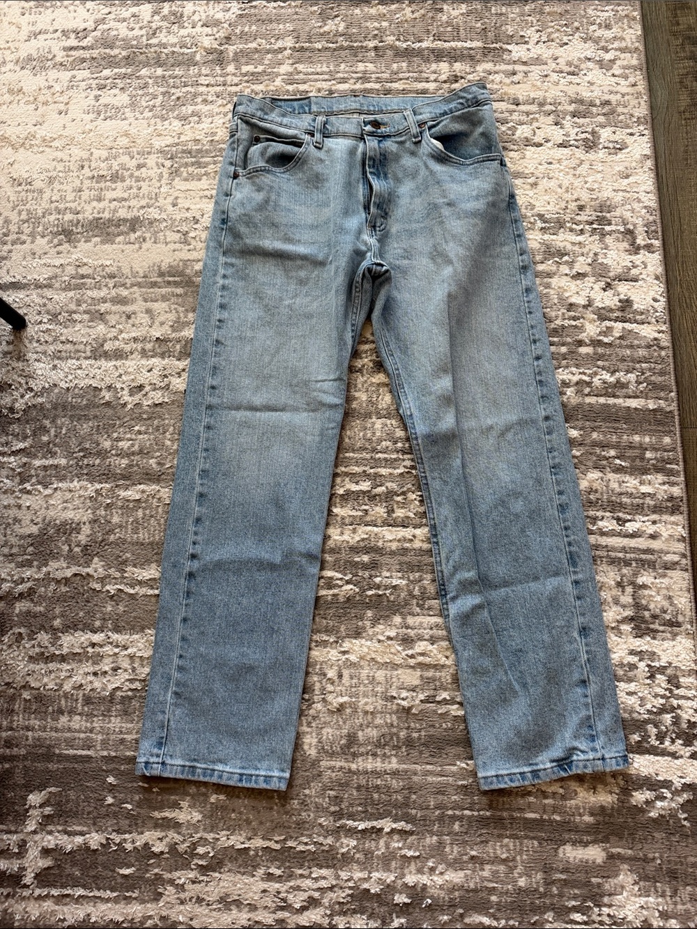Wrangler Light Wash Straight-Leg Jeans